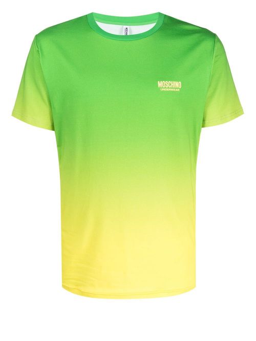 Raised-logo ombré cotton T-shirt - Green