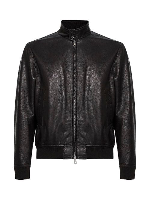 Nappa Lambskin Bomber Jacket — Black