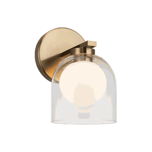 Matteo Derbishone 1-Light Wall Sconce In Aged Gold Bra