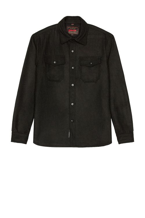 Schott CPO Wool Shirt in Black - Black.  S also in