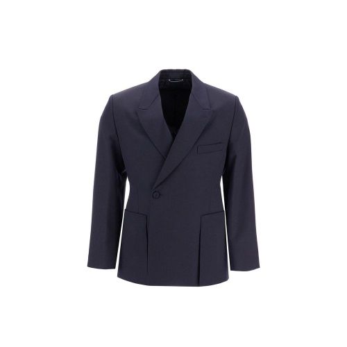 Virgin Wool Blazer — Navy