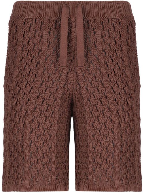 Laneus knitted bermuda shorts - Brown