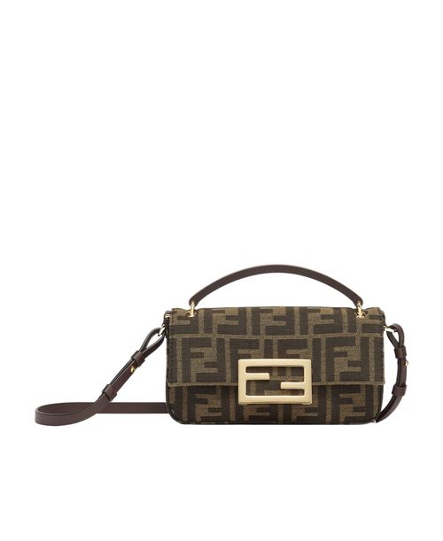 Brown FF fabric pouch
