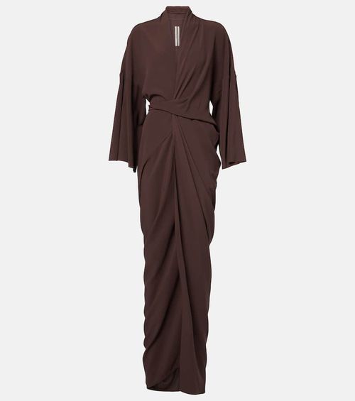 Satin wrap gown