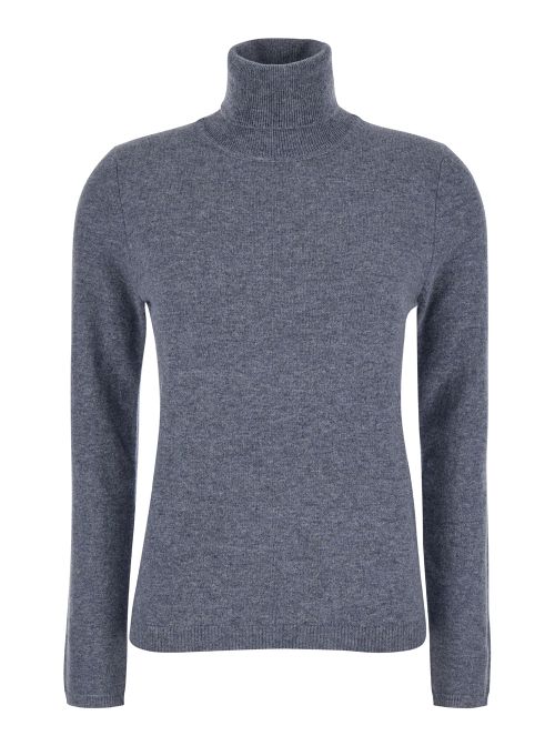 Cashmere Turtleneck Sweater — Gray