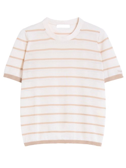 Cashmere And Silk Yarn Sweater - Beige