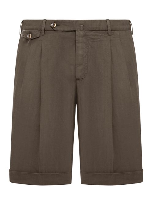 LINEN BLEND BERMUDA SHORTS - Pt Torino - Man