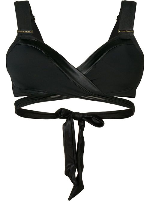 Cache Coeur push-up bikini top - Black