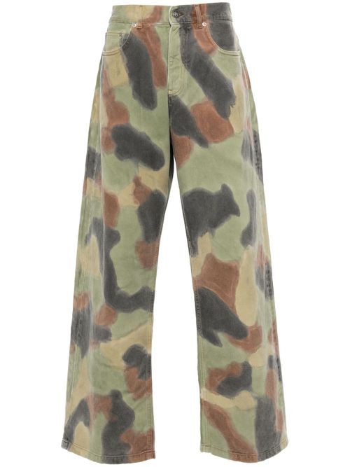 Mid-rise loose-fit jeans - Green
