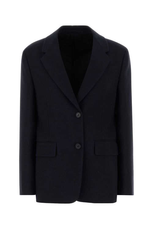 Wool Blazer — Navy