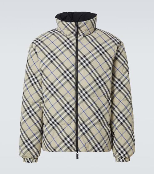 Checked quilted jacket