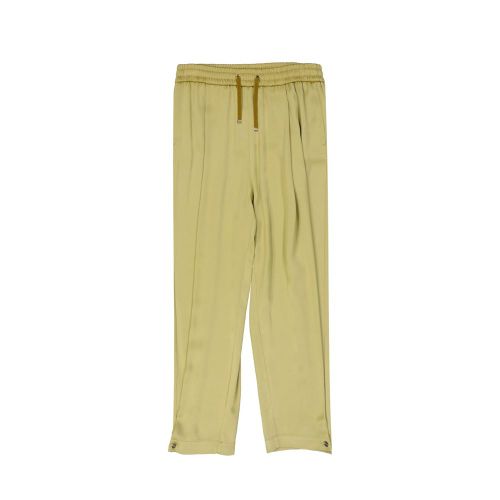 Acetate-Viscose Blend Joggers — Yellow