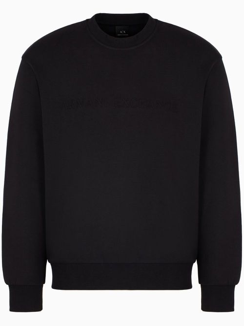 Embossed-logo sweatshirt - Black