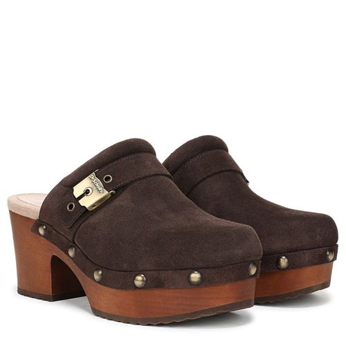 Women's Original Joy Platform Clog Shoes (Dark Brown Leather)