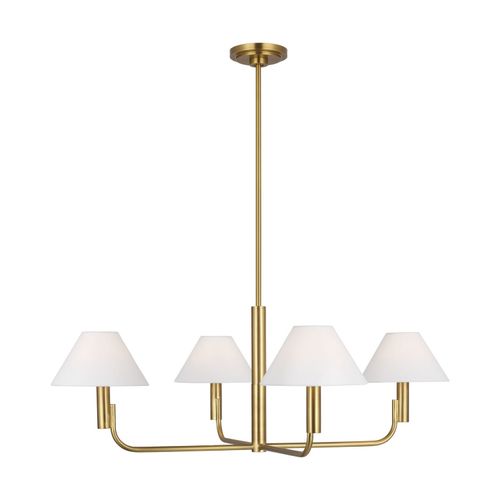 Burnished Brass Chandelier from the Colfax Collection