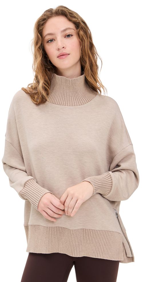 Barker High Neck Sweatshirt Taupe Marl