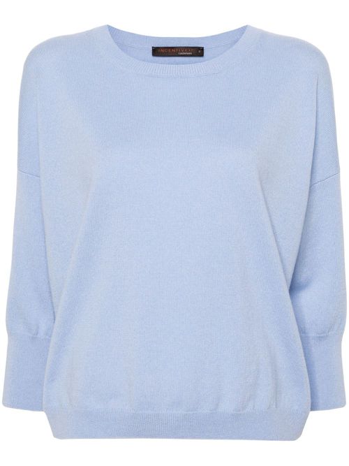 Crew-neck cashmere jumper - Blue