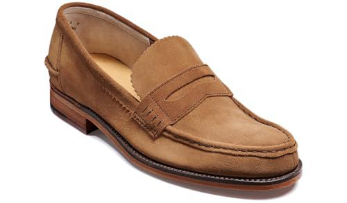 BARKER Caruso Men's Handmade Leather Loafer Shoes – Classic Penny Loafer