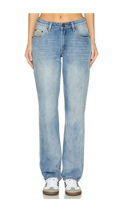 One Teaspoon Truckers Mid Waist Straight Leg Jeans in Blue. -  34 also in 24, 25, 26, 27