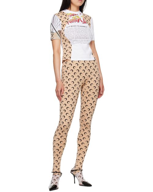 Marine Serre Moon Printed Skinny-Cut Leggings