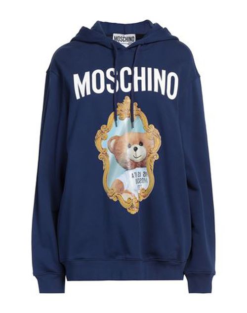Moschino Woman Sweatshirt Blue Size 8 Organic cotton