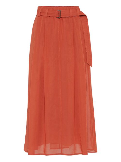 Belted midi skirt - Orange