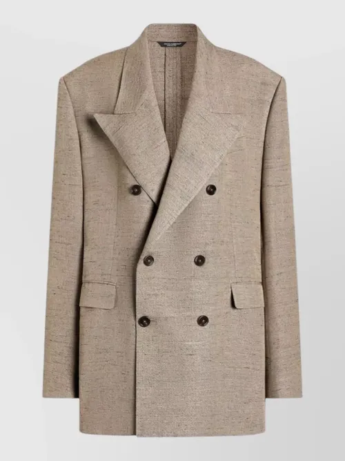 Dolce&Gabbana - double breasted silk nylon tailored jacket