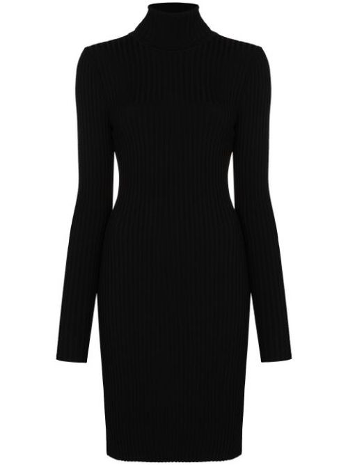 Ribbed-knit mini dress