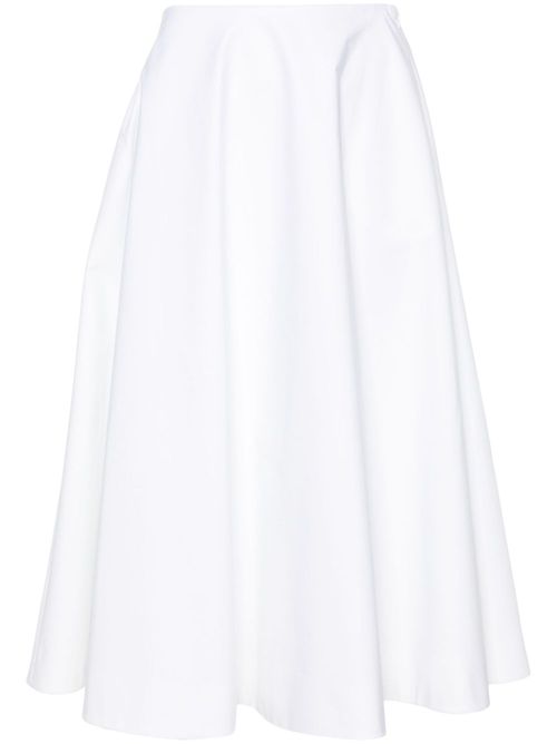Poplin midi skirt - White