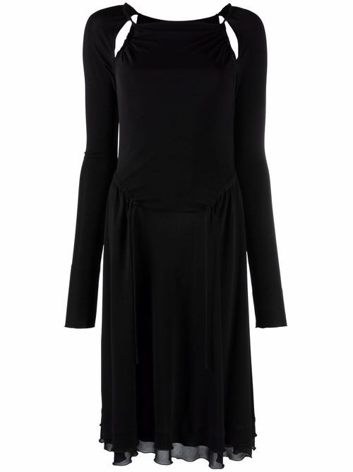 Cut-out detailed midi dress - Black