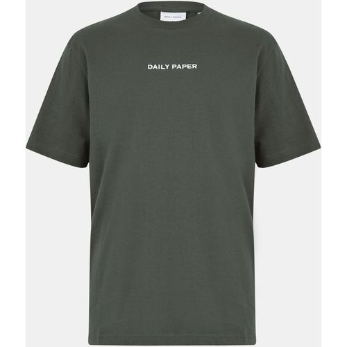 Daily Paper Mens Short Sleeve Crew Neck T-Shirt in Chrimera Green - X-Sma