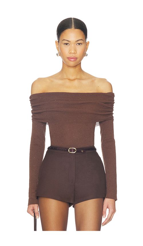 ASTR the Label Kylin Sweater in Brown. L. Also in