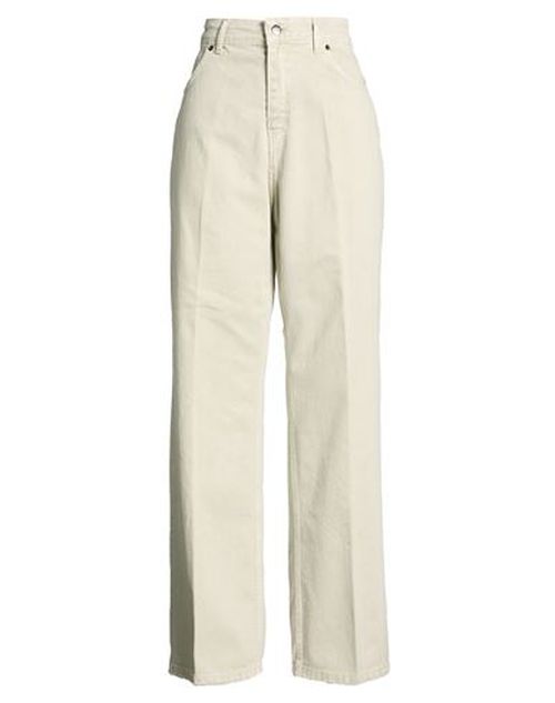 Woman Jeans Light grey Size 8 Cotton
