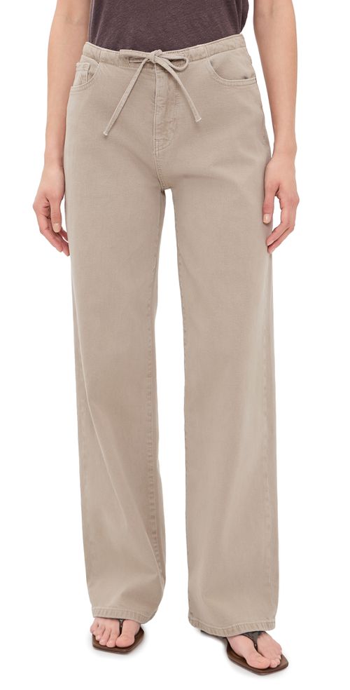 The Big Easy Pull On Wide Leg Jeans Sand Dollar