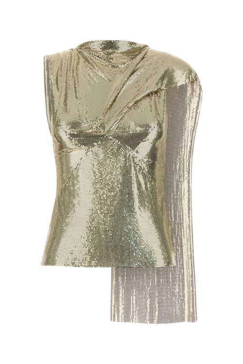 Aluminium Mesh Tank Top — Gold