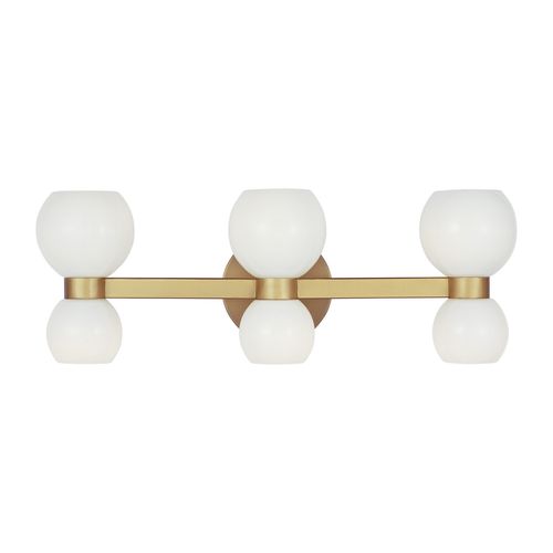 Visual Comfort Studio Londyn 6-Light Bathroom Vanity Light in Burnished Brass by Kate Spade New York