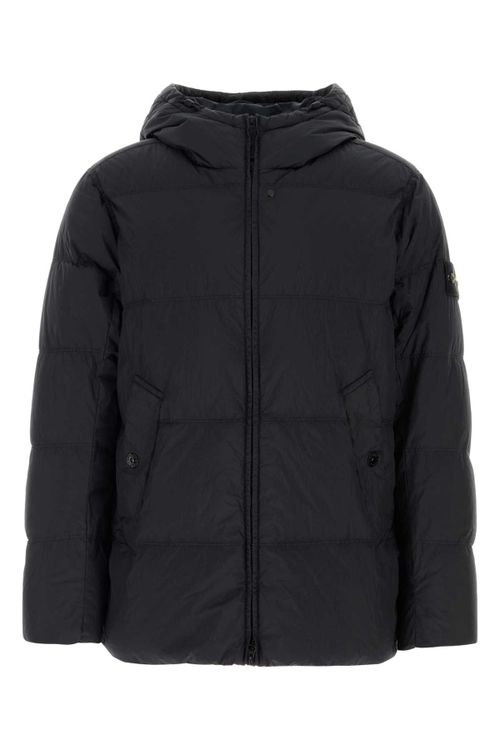Down-Filled Hooded Down Jacket — Black