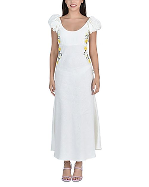 Vienna Embroidered Linen Dress
