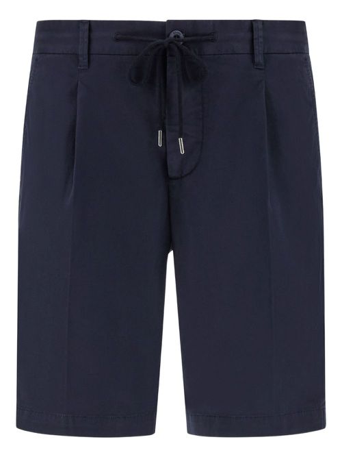 Boggi Milano Stretch Cotton Summer Bermuda Shorts - Blue