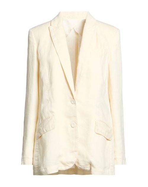 Woman Blazer Cream Size 10 Linen