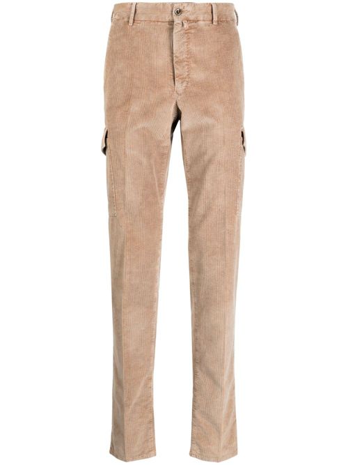 Corduroy straight-leg trousers - Brown