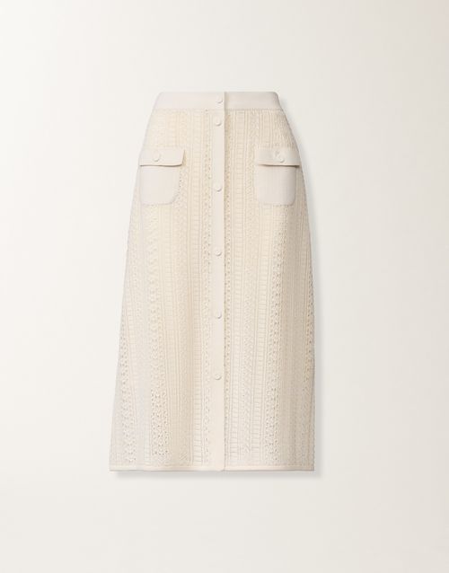 Organic cotton skirt with shimmering viscose, butter