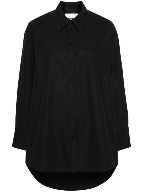 Cut-out cotton shirt - Black