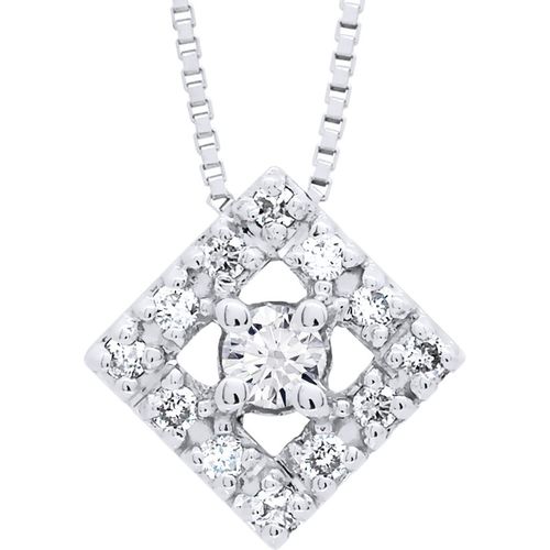 Diadema Womens - Necklace with Diamonds - White Gold - One