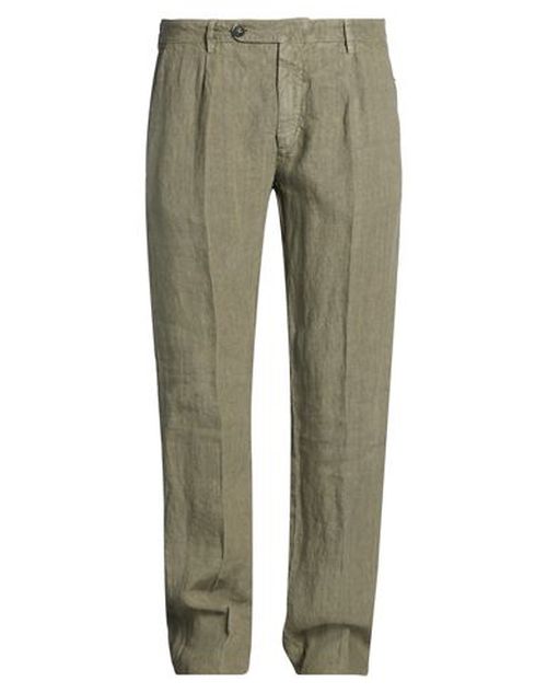 Man Pants Military green Size 40 Linen