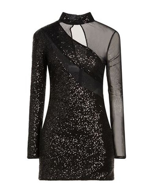 Woman Mini dress Black Size 2 Polyester, Elastane, Nylon