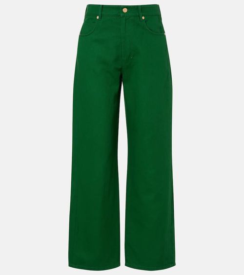 Onorata cotton and linen wide-leg pants