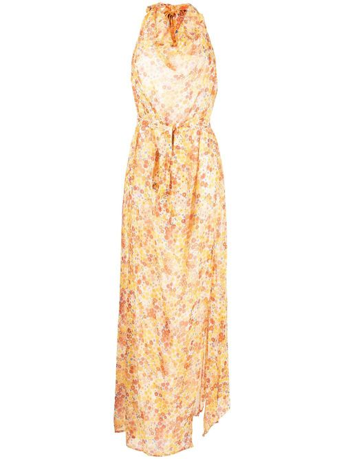 Adele floral-print dress - Orange