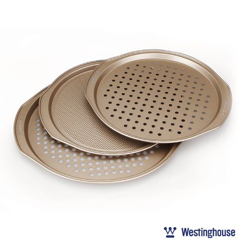 3-Piece Carbon Steel Pizza Pan Set