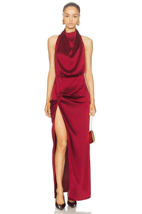 ILA Alina Dress in Burgundy - Burgundy. 40 also